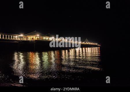 Il molo di Heringsdorf, Usedom, bagni imperiali, Mar Baltico, Germania, Europa Foto Stock