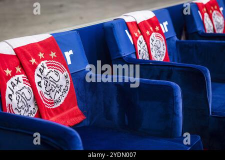 Amsterdam, Paesi Bassi. 27 ottobre 2024. AMSTERDAM, 27-10-2024, Johan Cruijff Arena, stagione 2024/2025. Calcio olandese eredivisie. Panoramica dello stadio. Crediti: Pro Shots/Alamy Live News Foto Stock