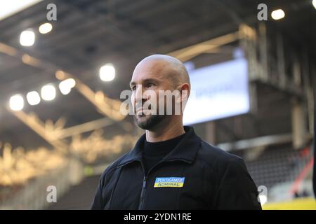 Linz, Austria. 27 ottobre 2024. LINZ, AUSTRIA - OTTOBRE 27: Allenatore Christian Ilzer dello Sturm Graz durante l'Admiral Bundesliga match tra LASK e SK Sturm Graz alla Raiffeisen Arena il 27 ottobre 2024 a Linz, Austria .241027 SEPA 07 006 - 20241027 PD6430 credito: APA-PictureDesk/Alamy Live News Foto Stock