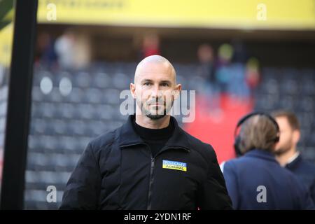 Linz, Austria. 27 ottobre 2024. LINZ, AUSTRIA - OTTOBRE 27: Allenatore Christian Ilzer dello Sturm Graz durante l'Admiral Bundesliga match tra LASK e SK Sturm Graz alla Raiffeisen Arena il 27 ottobre 2024 a Linz, Austria .241027 SEPA 07 005 - 20241027 PD6431 credito: APA-PictureDesk/Alamy Live News Foto Stock