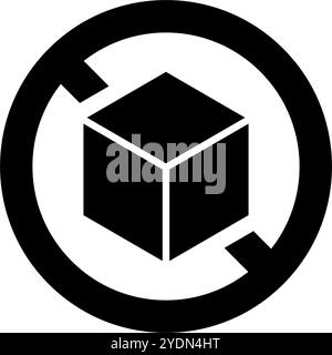 Icona silhouette senza zucchero. Vettore modificabile. Illustrazione Vettoriale