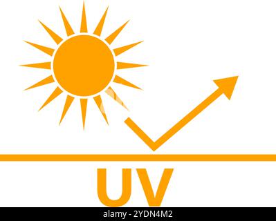Icona UV riflettente. Ultravioletti. Vettore modificabile. Illustrazione Vettoriale