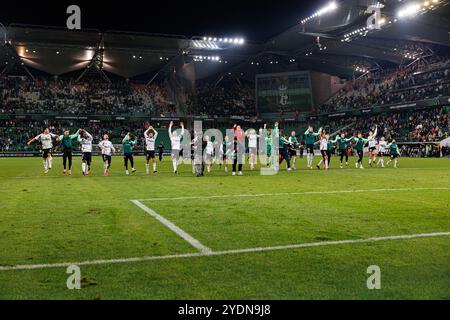 Giocatori del Legia visti durante la partita della UEFA Europa Conference League tra le squadre del Legia Warszawa e del Real Betis Balompie allo Stadion Miejski Legii War Foto Stock