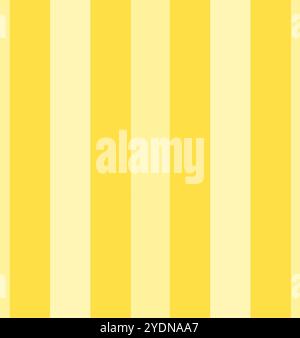Strisce senza cuciture con strisce parallele verticali di colore giallo. Sfondo astratto con motivo a strisce vettoriali. Illustrazione Vettoriale