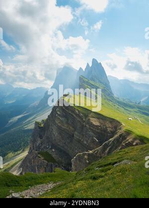 Vista da Seceda - Odle - Val Gardena - Ortisei - Italia Foto Stock