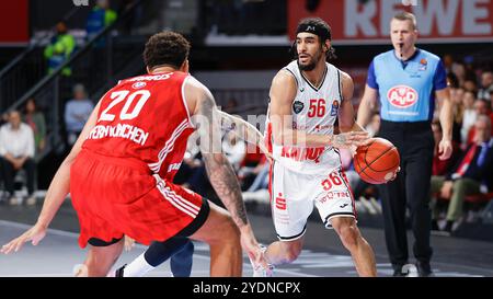 Monaco, Germania. 27 ottobre 2024. Im Bild: Jhivvan Jackson (Wuerzburg Baskets, 56) 27.10.2024, FC Bayern Muenchen Basketball vs. FIT-One Wuerzburg Baskets, easyCredit BBL, 6. Spieltag, Deutschland, Monaco, BMW Park Muenchen, credito: dpa/Alamy Live News Foto Stock