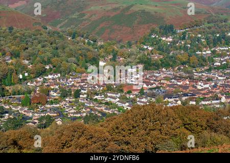 Church Stretton ai piedi del Long Mynd, Church Stretton, Shropshire Foto Stock