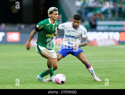 San Paolo, Brasile. 26 ottobre 2024. Calcio - Campionato brasiliano - Palmeiras contro Fortaleza - Stadio Allianz Parque. Richa di Palmeiras Foto Stock