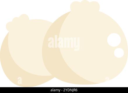 Due deliziosi panini al vapore, perfetti per rappresentare la cucina asiatica o qualsiasi progetto culinario Illustrazione Vettoriale