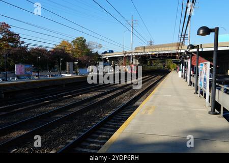 Stazione COS Cob, Metro North, New Haven Line, Greenwich, Connecticut, STATI UNITI Foto Stock