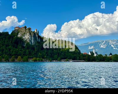 La foto raffigura un castello medievale sloveno che mostra i suoi dettagli architettonici. Foto Stock