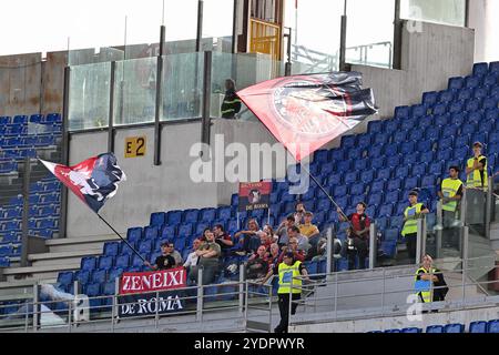 27 ottobre 2024, Stadio Olimpico, Roma, Italia; calcio di serie A; Lazio contro Genova; sostenitori di Genova Foto Stock