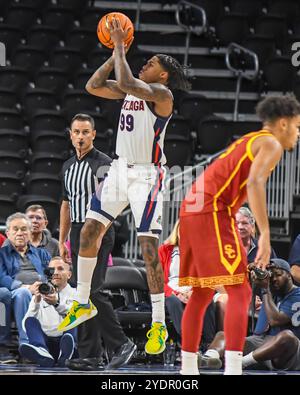 Menifee, California, Stati Uniti. 26 ottobre 2024. Gonzaga Khalif Battle (99) prende colpo di salto durante il gioco. (Credit Image: © Ardie Crenshaw/ZUMA Press Wire) SOLO PER USO EDITORIALE! Non per USO commerciale! Foto Stock