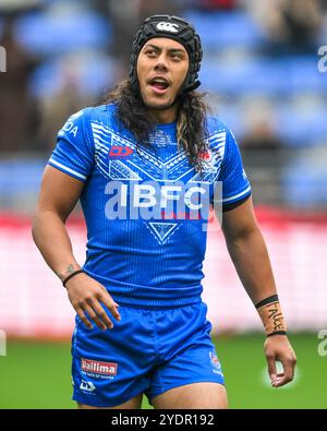 Jarome Luai di Samoa durante la partita delle ABK Beer Internationals Series Inghilterra vs Samoa al Brick Community Stadium, Wigan, Regno Unito, 27 ottobre 2024 (foto di Craig Thomas/News Images) in, il 27/10/2024. (Foto di Craig Thomas/News Images/Sipa USA) credito: SIPA USA/Alamy Live News Foto Stock