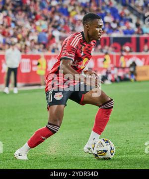 HARRISON, NJ, USA - 31 AGOSTO 2024: MLS match tra Philadelphia Union e New York Red Bulls alla Red Bull Arena. ***SOLO PER USO EDITORIALE*** Foto Stock