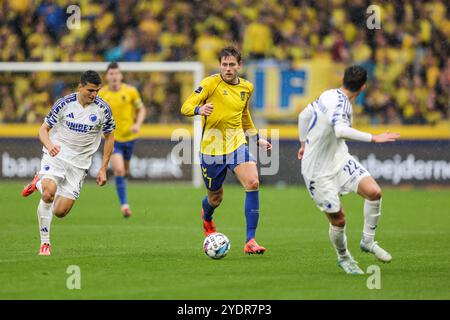 Broendby, Danimarca. 27 ottobre 2024. Nicolai Vallys (7) di Broendby SE visto durante il 3F Superliga match tra Broendby IF e FC Copenhagen al Brondby Stadion di Brondby. Foto Stock