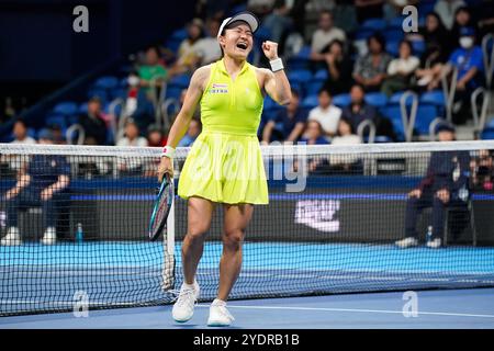 Tokyo, Giappone. 27 ottobre 2024. Shuko Aoyama (JPN) Tennis : doppia finale all'Ariake Colosseum durante il TORAY PAN PACIFIC OPEN TENNIS 2024 a Tokyo, Giappone . Crediti: SportsPressJP/AFLO/Alamy Live News Foto Stock