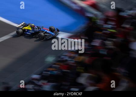 Città del Messico, Vereinigte Staaten. 27 ottobre 2024. Franco Colapinto (Williams Racing, Argentinien, #43) im Williams FW46, mex, Formel 1 Weltmeisterschaft, Grand Prix von Mexiko City, autodromo Hermanos Rodriguez, Rennen, 27.10.2024 foto: Eibner-Pressefoto/Michael Memmler credito: dpa/Alamy Live News Foto Stock