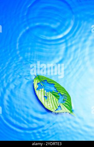 Foglia, mappa e ondulazione Foto Stock