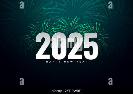 felice anno nuovo 2025 celebrazione sfondo design vettoriale Illustrazione Vettoriale