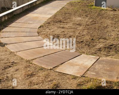 Piastre in acciaio per rinforzo del terreno Foto Stock