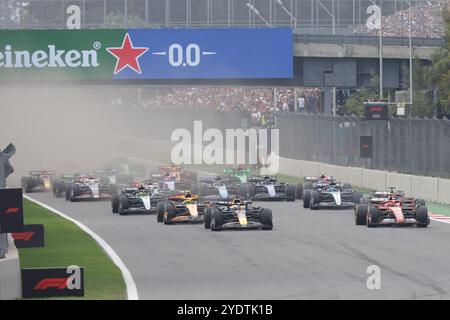 Città del Messico. 27 ottobre 2024. I giocatori partirono durante il Gran Premio di Formula uno del Messico al circuito Hermanos Rodriguez di città del Messico, Messico, il 27 ottobre 2024. Crediti: Francisco Canedo/Xinhua/Alamy Live News Foto Stock