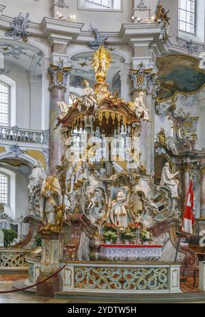 La Basilica dei quattordici Santi aiutanti, Germania. La basilica tardo barocca-rococò, progettata da Balthasar Neumann, fu costruita tra il 1743 e il 1898 Foto Stock