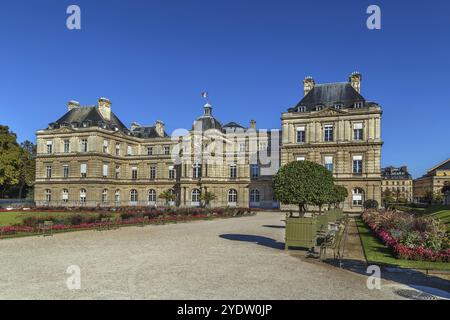 Palazzo del Lussemburgo a Parigi, Francia. Vista della facciata sud dal giardino Foto Stock