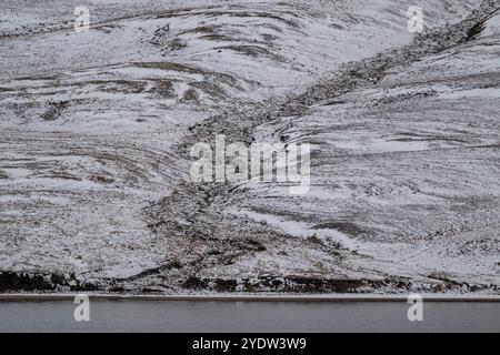 Deserto di neve nell'isola di Axel Heiberg, Nunavut, Artico canadese, Canada, Nord America Foto Stock