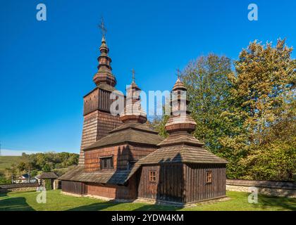 Chiesa di Santa Paraskeva, greco-cattolico, 1773, nel villaggio di Potoky, vicino a Svidnik, regione di Prešov, Slovacchia Foto Stock