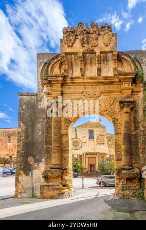 Porta San Salvatore, Sciacca, Agrigento, Sicilia, Italia, Mediterraneo, Europa Foto Stock