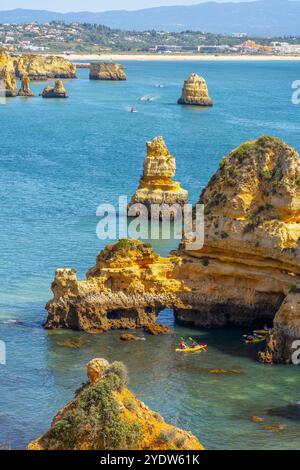 Praia do Camilo, Lagos. Algarve, Portogallo, Europa Foto Stock