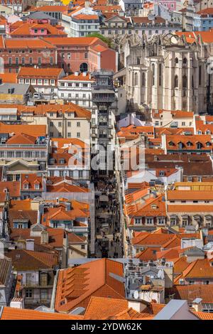 Ascensore Santa Justa, Lisbona, Portogallo, Europa Foto Stock