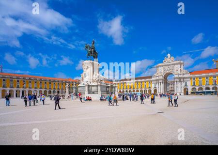 Praca do Comercio, Lisbona, Portogallo, Europa Foto Stock