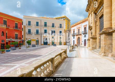 Piazza Duomo, Sciacca, Agrigento, Sicilia, Italia, Mediterraneo, Europa Foto Stock