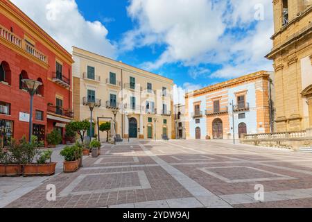 Piazza Duomo, Sciacca, Agrigento, Sicilia, Italia, Mediterraneo, Europa Foto Stock