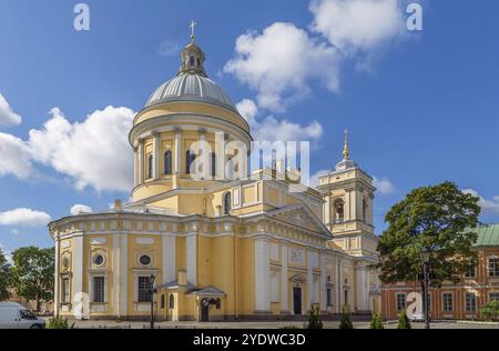 Alexander Nevsky Lavra (Monastero) a San Pietroburgo, Russia. Cattedrale della Santissima Trinità Foto Stock