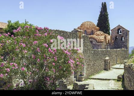 Metropoli ortodossa di Saint Dimitrios presso il sito archeologico di Mystras Foto Stock