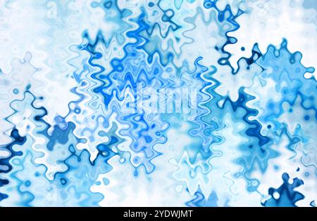 Immagine che mostra la distribuzione della trama dell'acqua sulla superficie del vetro di colore blu gradiente Foto Stock