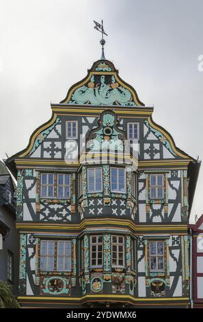 Killingerhaus è una delle più importanti case in legno della Germania per quanto riguarda la storia dell'arte, Idstein, Germania, Europa Foto Stock