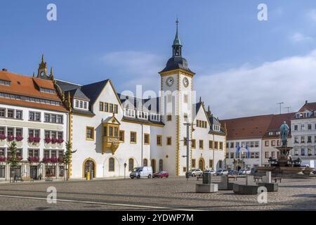 Municipio di Freiberg sulla piazza principale del mercato, Germania, Europa Foto Stock