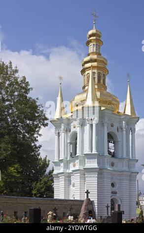 Il Campanile alle grotte di Kiev Pechersk Lavra Foto Stock