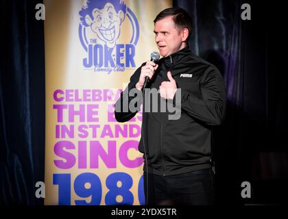 Nick Everritt si esibisce al Joker Comedy Club, Southend-on-Sea, Essex © Clarissa Debenham (Film Free Photography) / Alamy Foto Stock