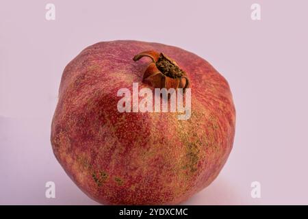 Melagrana su sfondo bianco, primo piano. Foto Stock