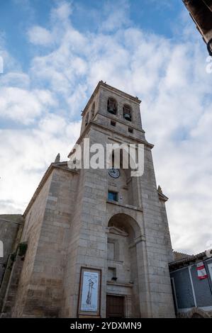 Hortanas, Spagna : 2024 17 settembre : Chiesa di Nuestra Señora de la Concepción nel villaggio di Hortanas a Burgos sul palco Hornillos del Camino Foto Stock