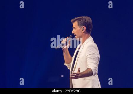 Dortmund Schlagersaenger und Moderator Florian Silbereisen beim Auftritt in der ARD Fernsehsendung SCHLAGERBOOOM 2024 ALLES FUNKELT ALLES GLITZERT Live am 19.10.2024 aus Dortmund Schlagersaenger und Moderator Florian Silbereisen beim Auftritt in der ARD Fernsehsendung 2024 19.10.2024 2024 2024 Foto Stock
