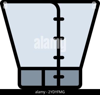 Icona del colore del collare veterinario. Clinica veterinaria segno semplice per il design. Simbolo vettoriale in stile elegante e piatto su sfondo bianco. Illustrazione Vettoriale