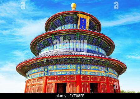 Meraviglioso e fantastico tempio - Il Tempio del Cielo a Pechino in Cina.mezzi di iscrizione - "Il Tempio del Cielo" Foto Stock
