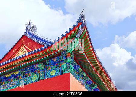 Pagode, padiglioni all'interno del complesso del Tempio del Paradiso a Pechino, Cina. Foto Stock