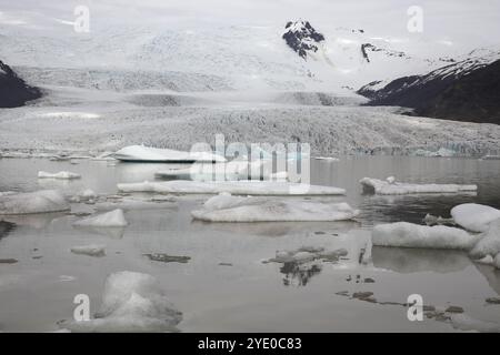 Immagine paesaggistica dell'Islanda al Fjallsjökull, Laghi glaciali Foto Stock